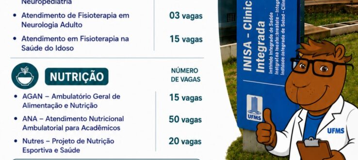 INSCRIÇÕES ABERTAS PARA NOVOS ATENDIMENTOS NA CLÍNICA ESCOLA INTEGRADA
